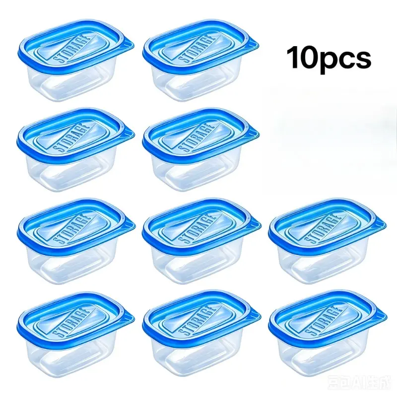 10 pcs 280ml PP Plastic Food Storage Container Set with Leak-Proof Lids – Perfect for Meal Prep, Lunches, and On-the-Go! Microwave and Dishwasher Safe. Ideal for Office, School, and Picnics – Includes Small Boxes for Cake, Yogurt, Desserts, and Fruit.