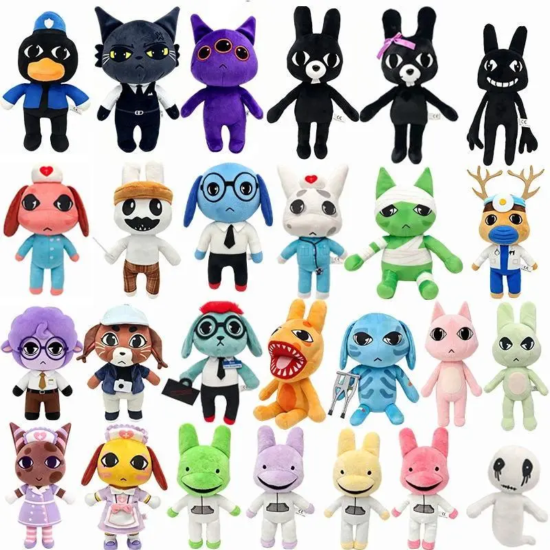 New Horror Animal Hospital Blue Dog Soft Cuddly Stuffed Plush Cartoon Doll Collectible Birthday Gift For Adult Horror Game Fans