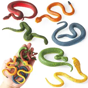 6pcs Simulation Static Solid Wild Animals Python Rattlesnake Model Ornaments Christmas Decoration Courtyard Decoration, Courtyard Miniature Animal Farm Decoration, Decoration, Car Ornament, Home Ornament