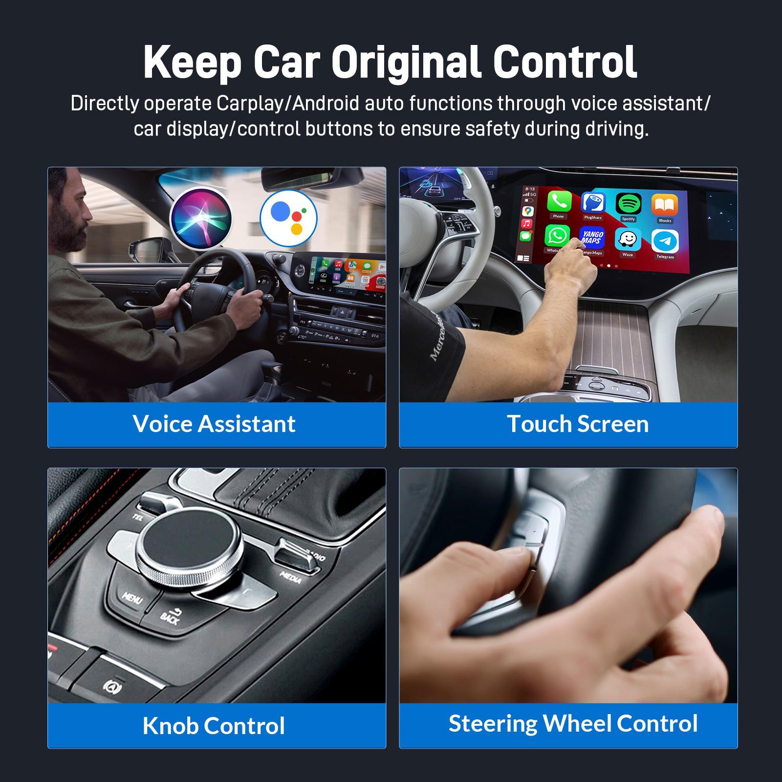 Wireless Car Adapter, Plug & Play Car Wireless Adapter, Compatible with iPhone & Android, Car Electronics Accessories