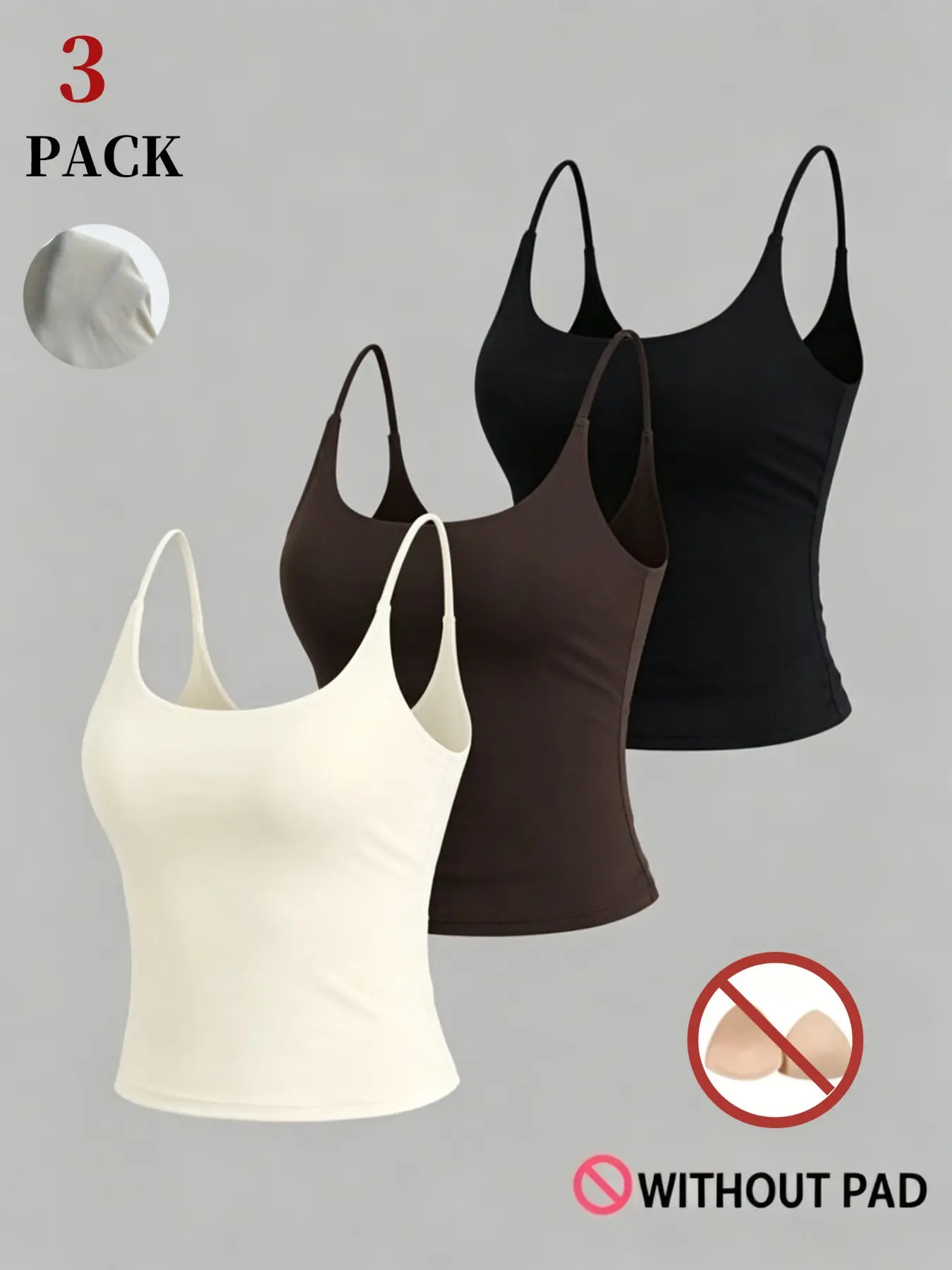 No-Pad No-Ruched Camisole Tank Top, Slim Fit Spaghetti Strap Cami, Chic Aesthetic Y2K Vibe Summer Layering Top, Soft Stretchy Basic Shirt, Casual Sexy Blouse