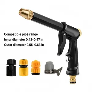 Portable High-Pressure Water Spray Gun, Multi-Functional Adjustable Garden Hose Nozzle, Car Wash Nozzle, Car Cleaning, Flower Irrigation, Pet Bathing, Home Cleaning Tool