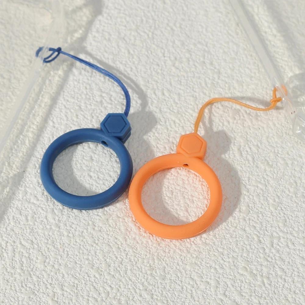 Soft Silicone Wrist Strap Lanyard for IPhone 15 14 Samsung S24 Xiaomi Keychain Lanyards Finger Ring Mobile Phone Hanging Rope