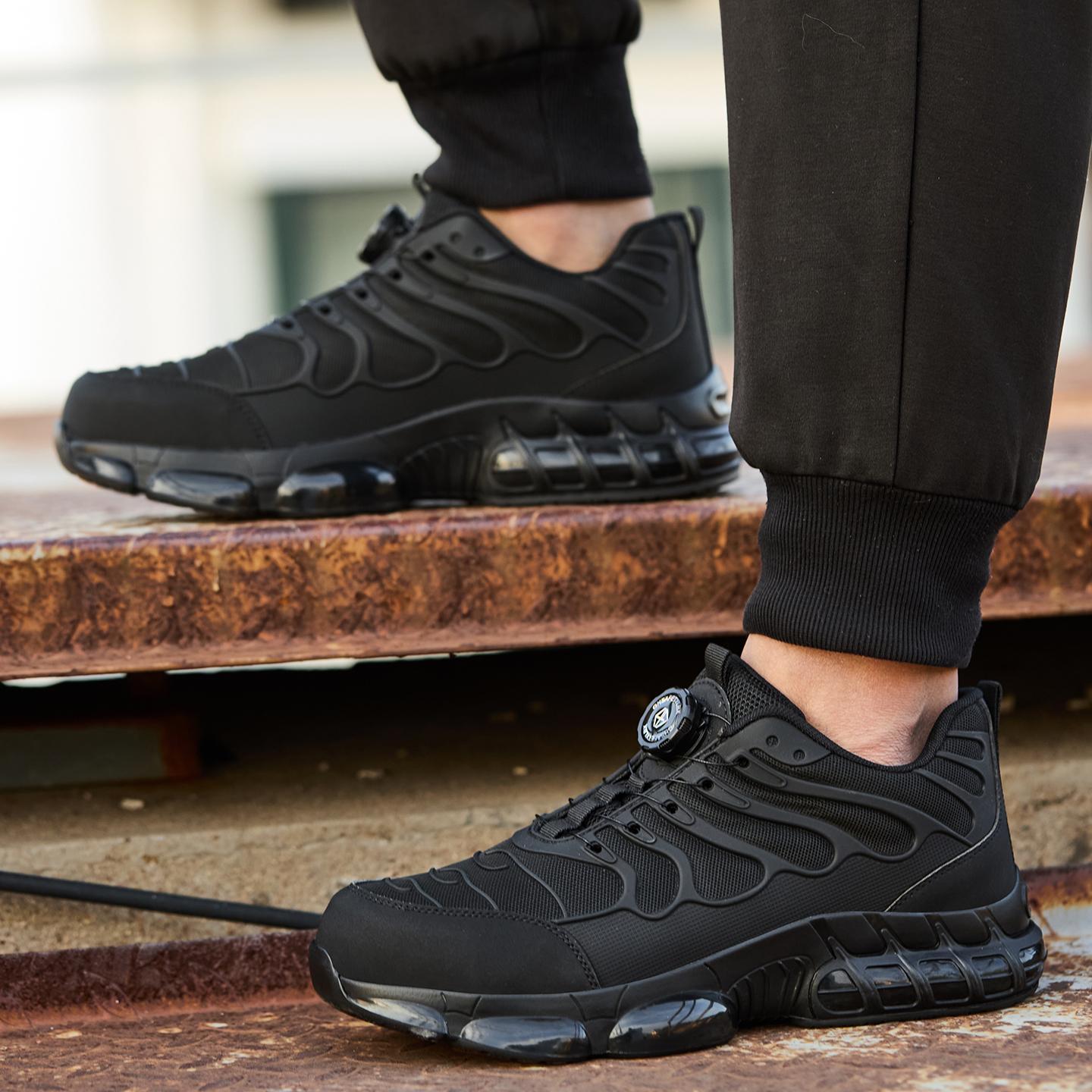 Men’s Safety Work Sneakers – Lightweight Steel Toe, Anti-Slip Sole & All-Day Comfort for Jobsite & Outdoor Training