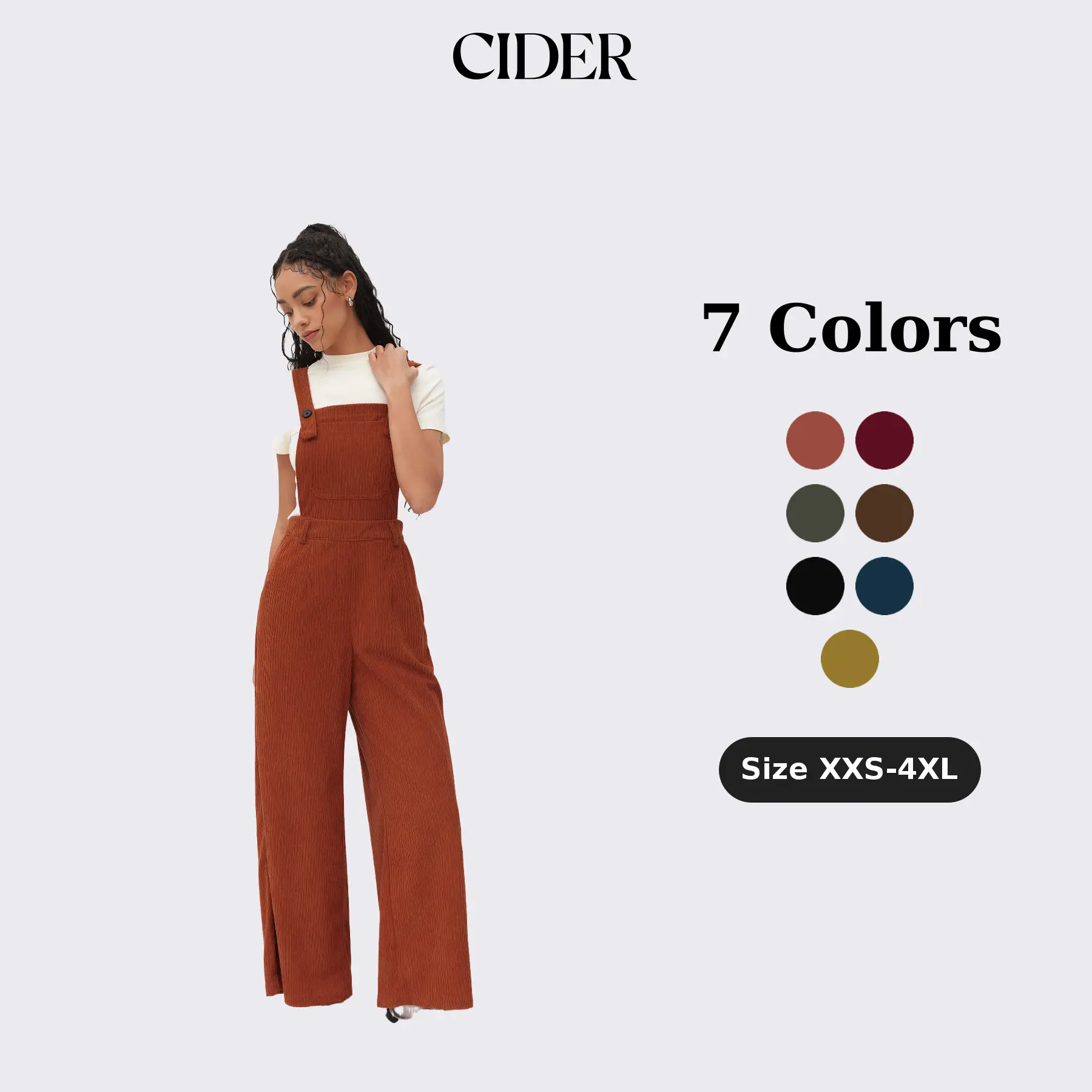 Cider Red Corduroy Jumpsuit