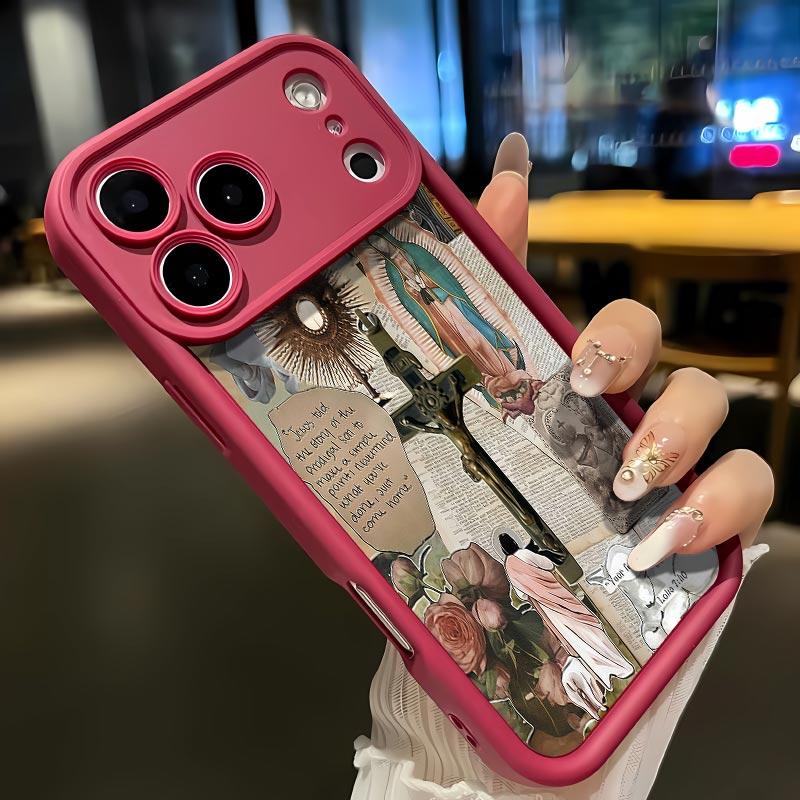 Mary ofthe Cross Soft&Flexible TPU Silicone Phone Case For iPhone 17 Pro Max AIR 16 15 14 13 12 11 Plus XSMAX Cases Durable|Shockproof|Full Camera Protection|Anti-Scratch|Anti-Fingerprint|Slim Fit|Gift For Girlfriend/Men/Women