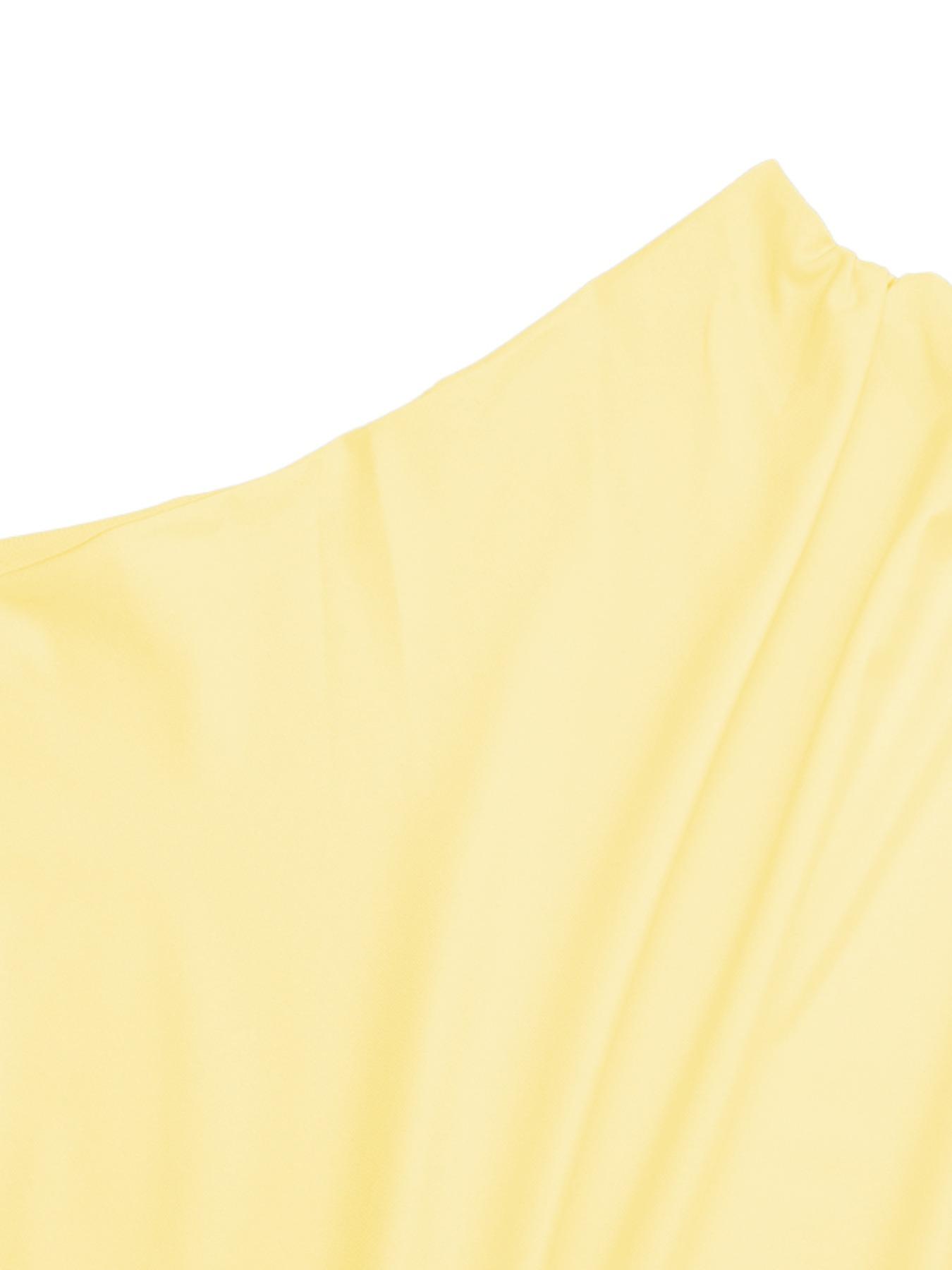 Women's Twist Ruched Split Thigh Bodycon Dress, Elegant Chic Asymmetrical Neck Drop Shoulder Long Dress for Evening Party, Ladies Clothes for All Seasons