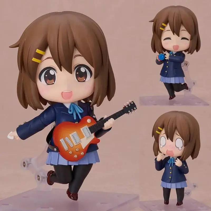 Anime K-ON Hirasawa Yui Nendoroid 2900 Q Version Action Figure Car Ornament Collectible Desktop Decoration Doll Trendy Toy Gift