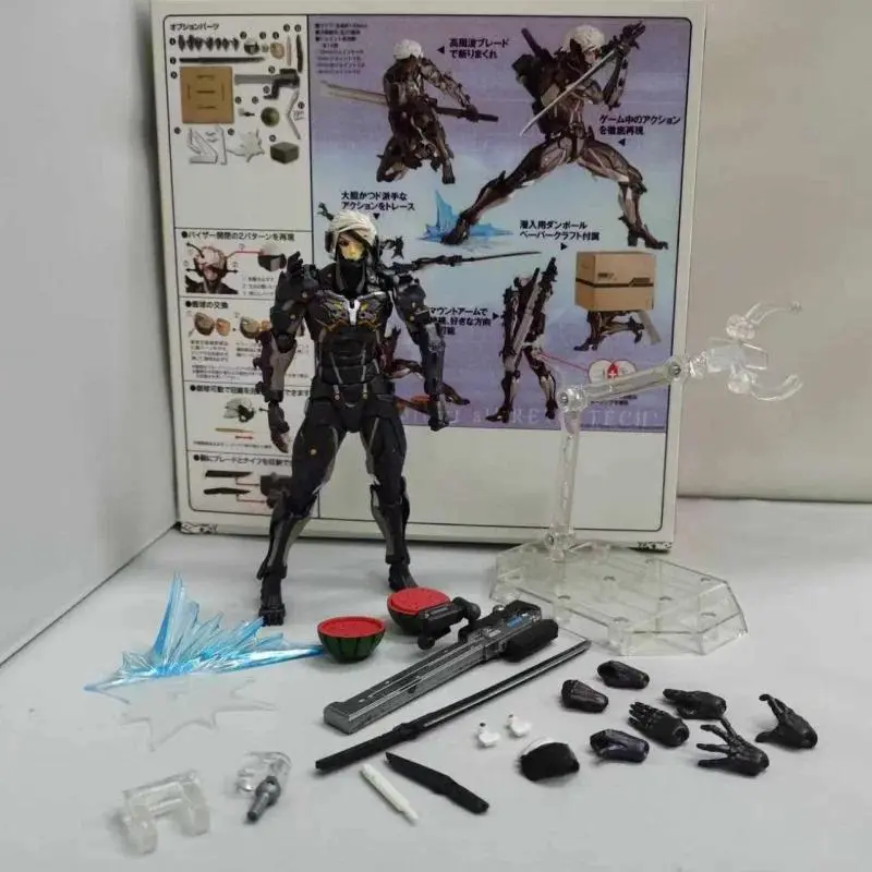 14cm Yamaguchi Gear Raiden Articulated Action Figure Metal Gear Character Model Doll Statue Joint Movable Ornament Toy Gift
