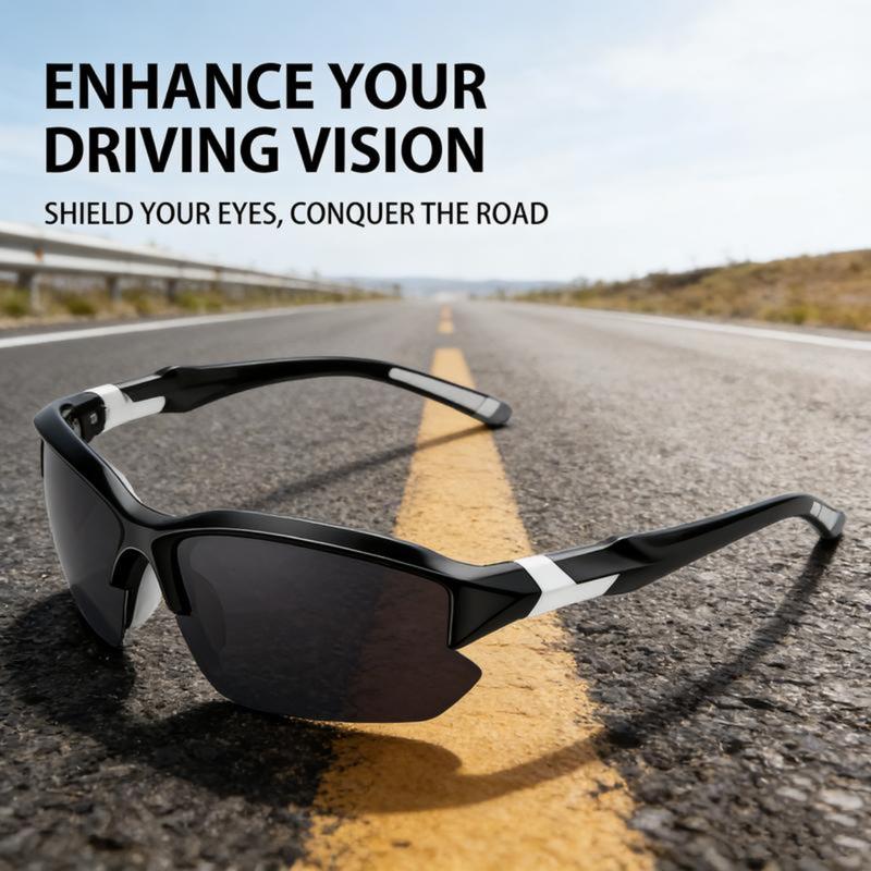 4-Pack Polarized Sports Sunglasses for Men Women, Rimless Windproof UV Protection Shades, Unisex Lightweight Anti-Glare Eyewear Perfect for Running Fishing Golf Driving & Outdoor Activities, All-Day Sun Protection Comfort Fit Sport Sun Glasses