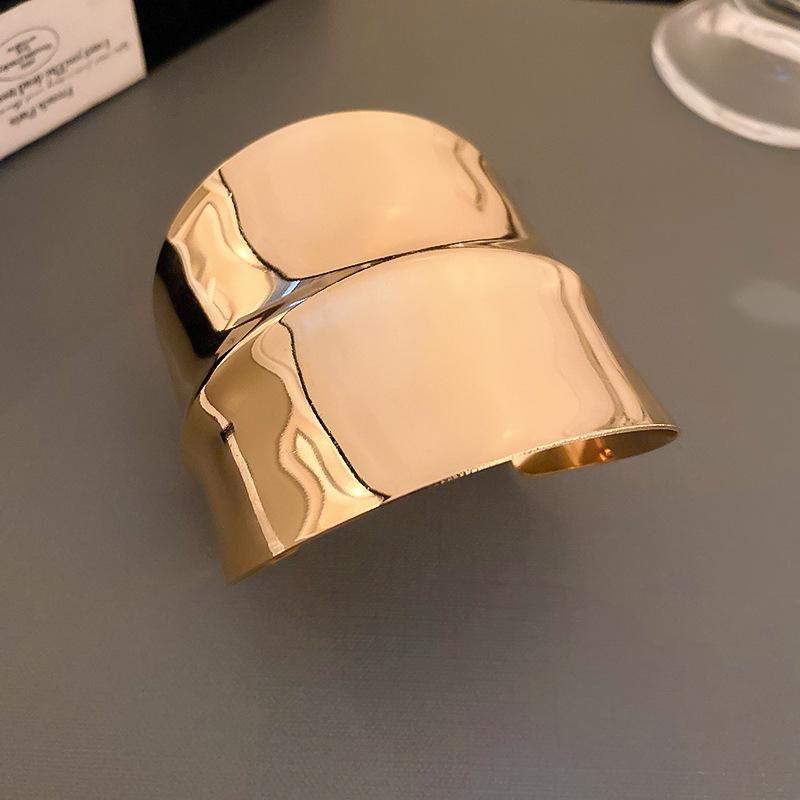 Silver Wide Cuff Bangle for Women, Minimalist Open Cuff Bracelet, Chunky Statement Jewelry for Daily Wear & Party Silver Wide Cuff Bangle for Women, Minimalist Open Cuff Bracelet, Chunky Statement Jewelry for Daily Wear & Party