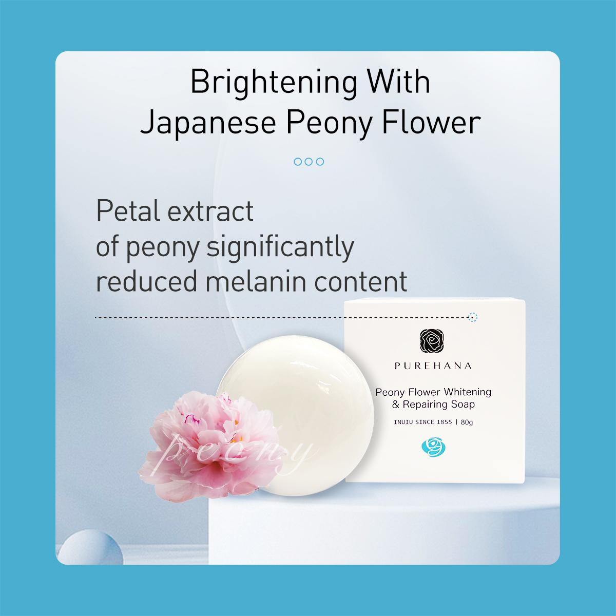 Purehana Peony Flower Whitening & Repairing Soap