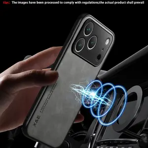 Magnetic Ultra-Thin Shockproof Protective Cover Leather Phone Case for iPhone 17 Pro Max, 17, 16 Pro Max, 15, 14, 13, 12, 11, X, XR, 7, 8
