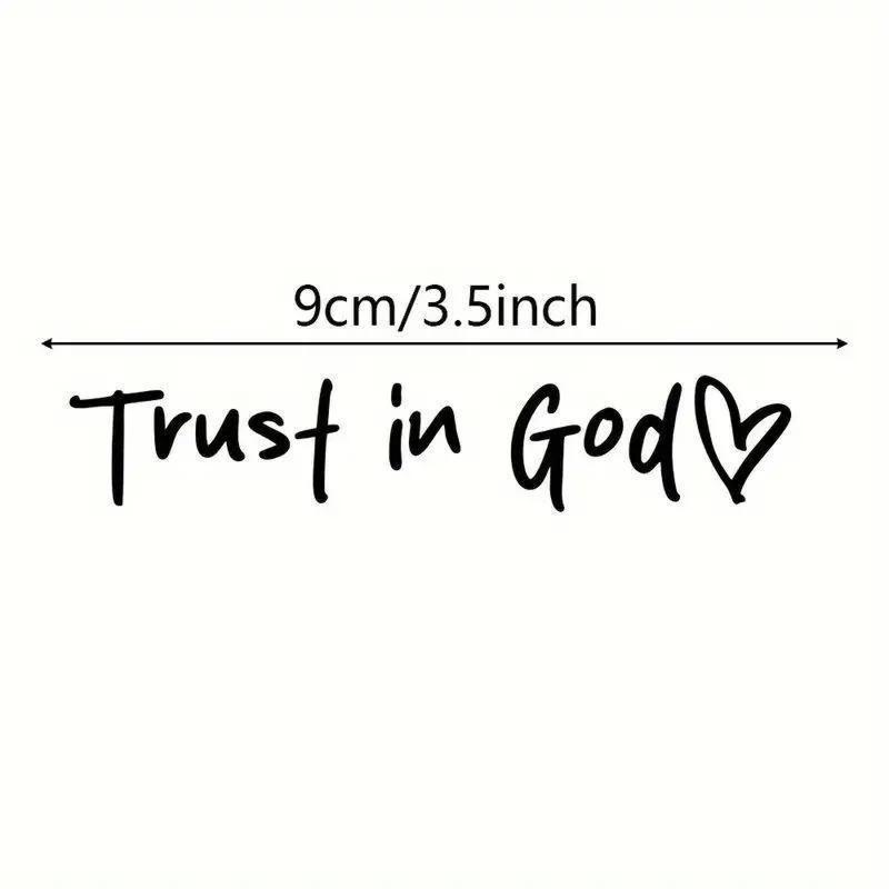 6PCS(Black+White+Pink) |    Trust In God Car Rearview Mirror Sticker |      Inspirational Vinyl Decal Ideal Christian Gift for Auto Accessories.