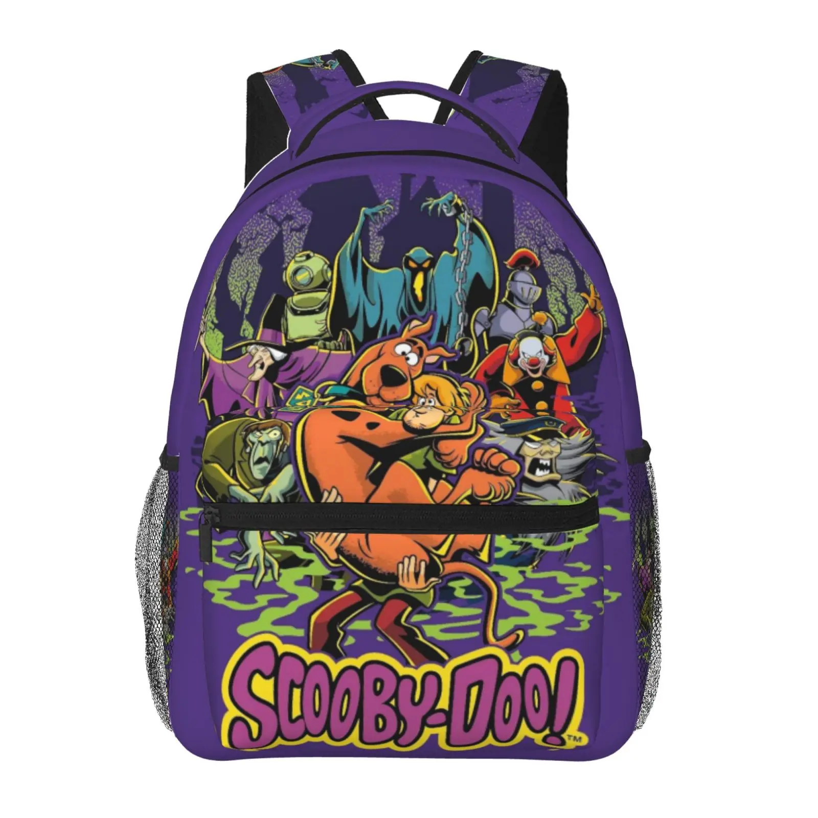 Cute Cartoon Anime Scooby Doo1 Printed Kids backpack, Comfort Adjustable Straps Daypack Lightweight Book Backpack for Boys Girls School & Outdoor Travel