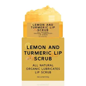 Turmeric Lip Exfoliating Balm & Brush, Lip Scrub, Hydrating Lip Care, Natural Repair Ingredients, Perfect for Dry Lips, Easy Application