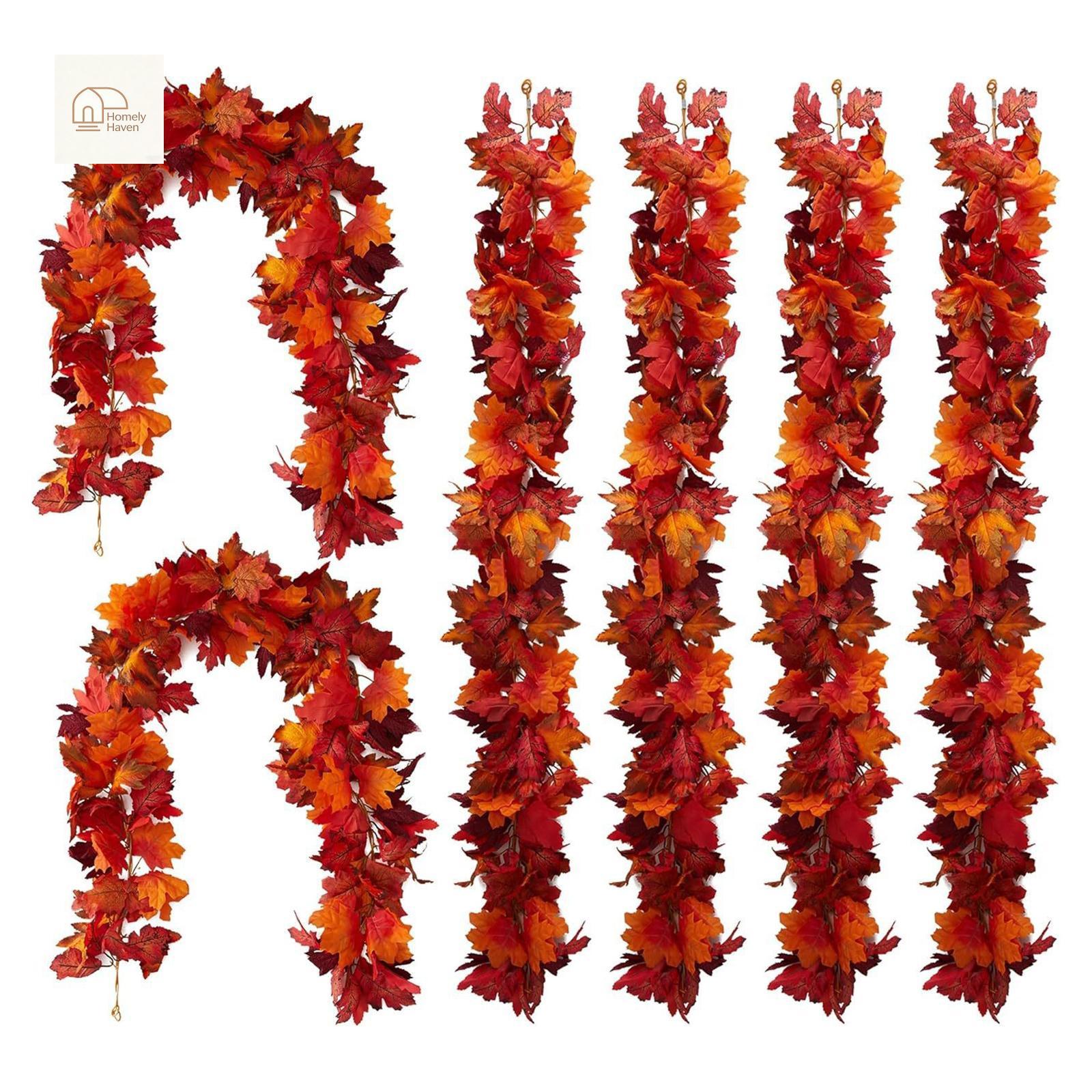 Fall Vines, Artificial Maple Leaves Garland Hanging Vines Holiday Home Decor Party Favor
