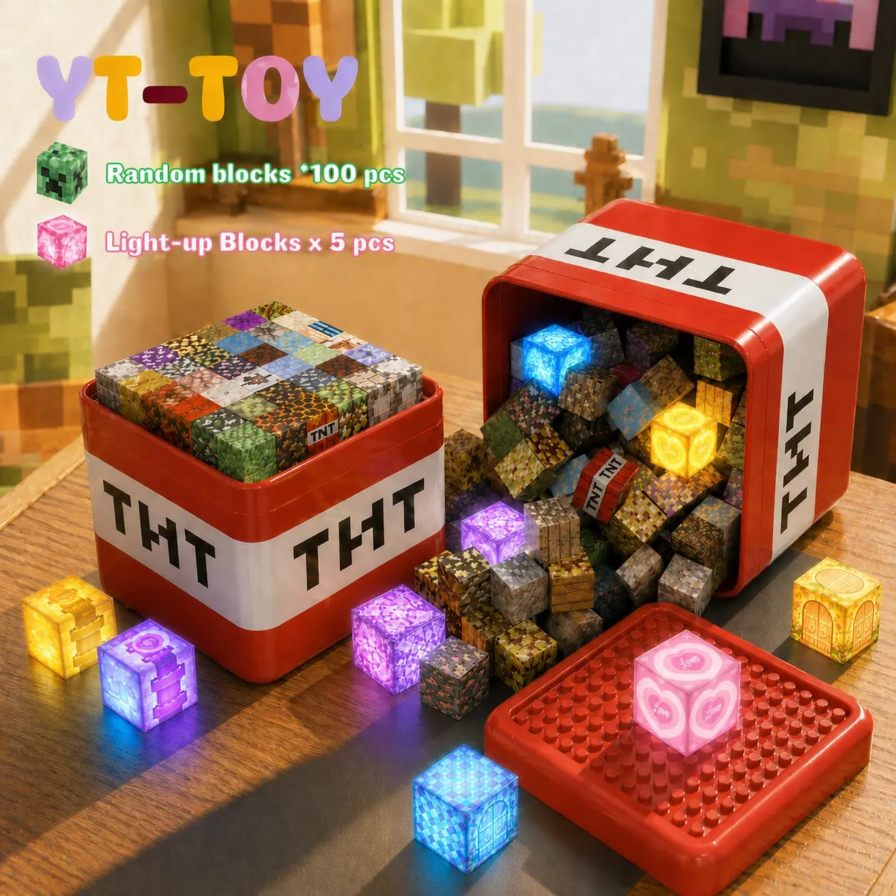 New Magnetic Blocks 100-200pcs Block Set, Educational Toys for Kids 4-12 Years, Choking Hazard Warning, Perfect Gift for Boys & Girls