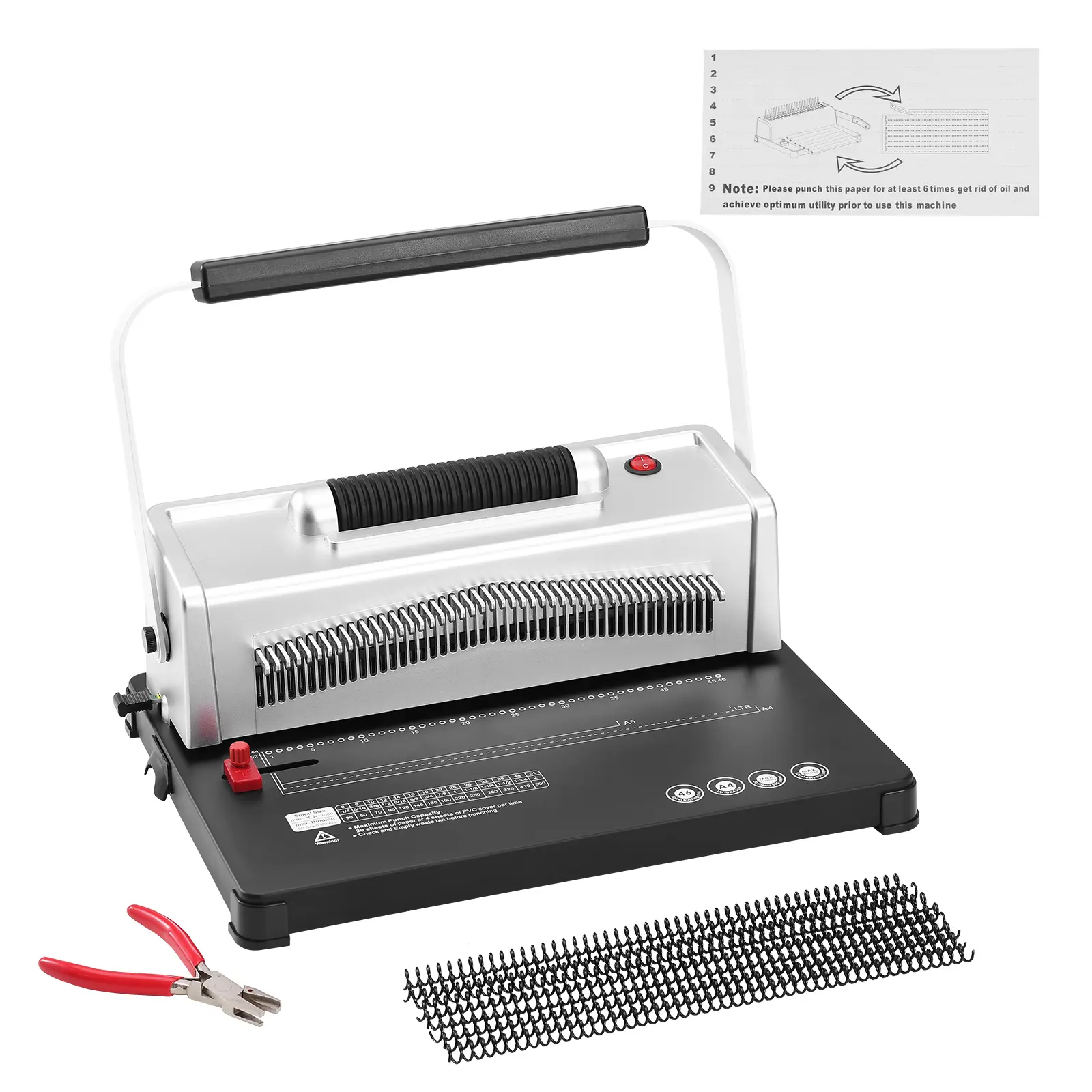 Coil Spiral Binding Machine, Binding Efficiency and Neatness, Abundant Accessories Great Value
