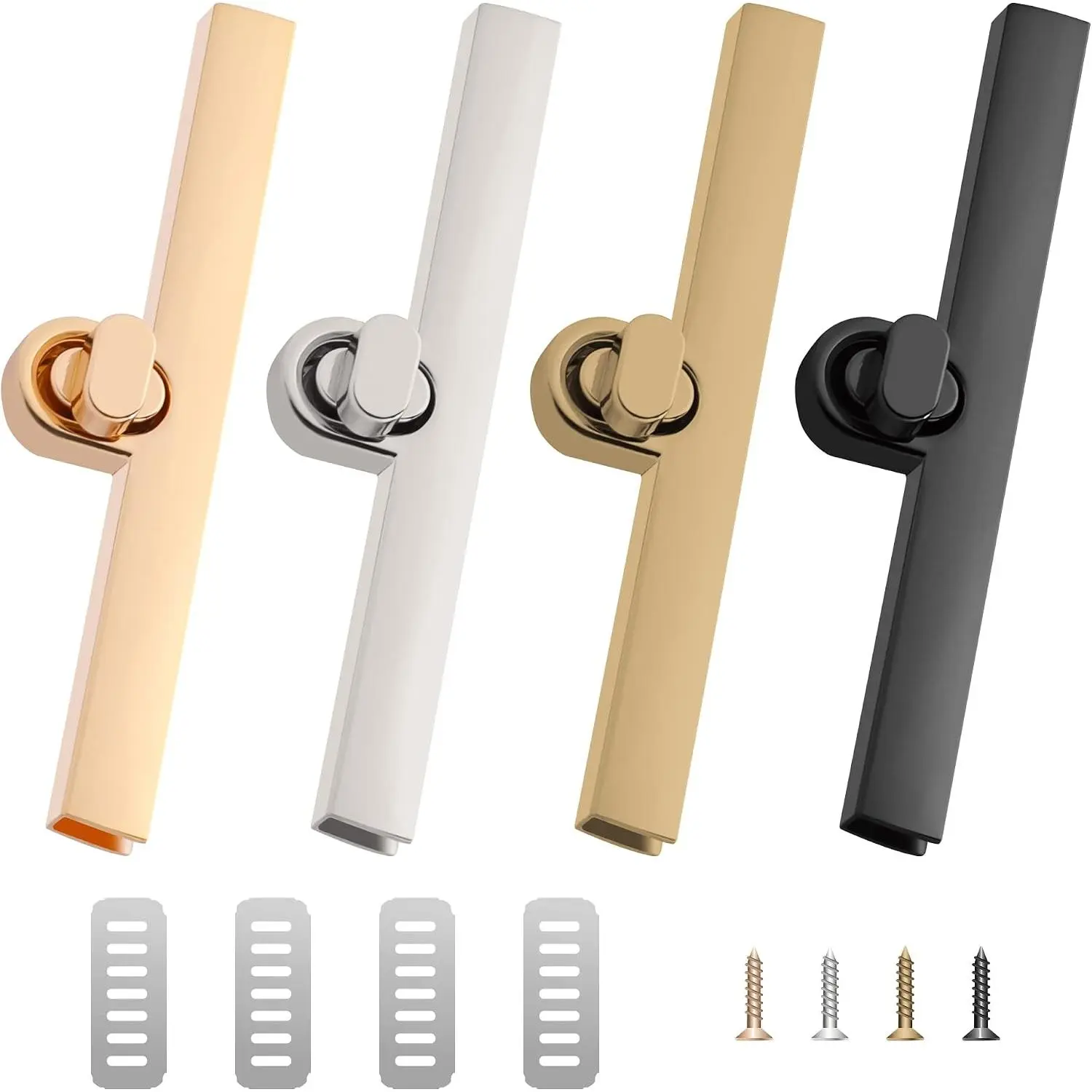 4 Sets Turn Lock Clasp Purse Twist Lock Clutches Alloy Closure Clasp Fastener Bag  Hardware Clip Buckle