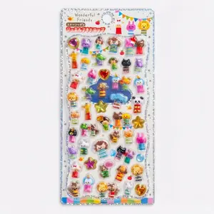 6 Designs, 1 Pack, 2026 New 3D Stickers, Crystal Solid Stickers, Cute Cartoon Stickers, Kids Student Decor Stickers, Phone Case Stickers, Gift Wrapping Stickers