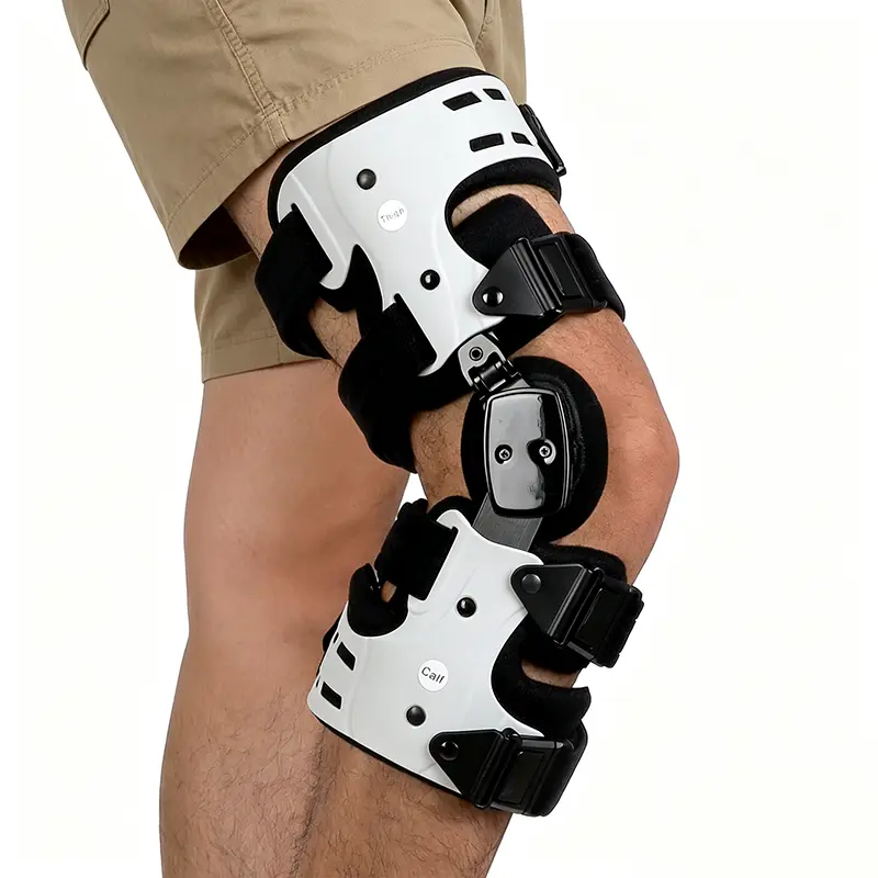 OA Unloader Knee Brace for Adults - Plastic 3-Point Offloading Support for Joint Relief, Velcro Adjustable Strap, Lightweight Breathable Non-Slip Stabilizer, 13 Locking Positions ROM Control for Daily Mobility, Extension & Flexion Control, Universal Fit