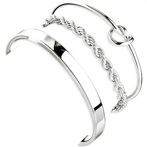 925 Sterling Silver Bracelets for Women Stack, Trendy Tennis Bangle Cuff Jewelry Set 14K Gold Plated, Adjustable Bracelet Set for Wrist Essentials, Women Fashion Watch Band AcecessoriesGift.