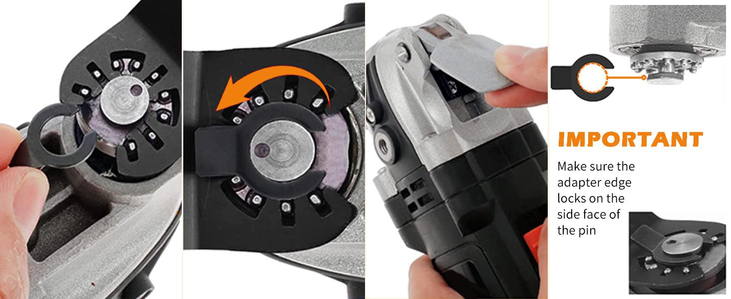 AGS 100PCS Oscillating Tool Blades, Titanium & HCS Oscillating Saw Blades for Metal/Wood/Plastic Cutting, Curved Edge Multi Tool Blades Compatible with Dewalt, Milwaukee, Dremel, Ryobi, Rockwell