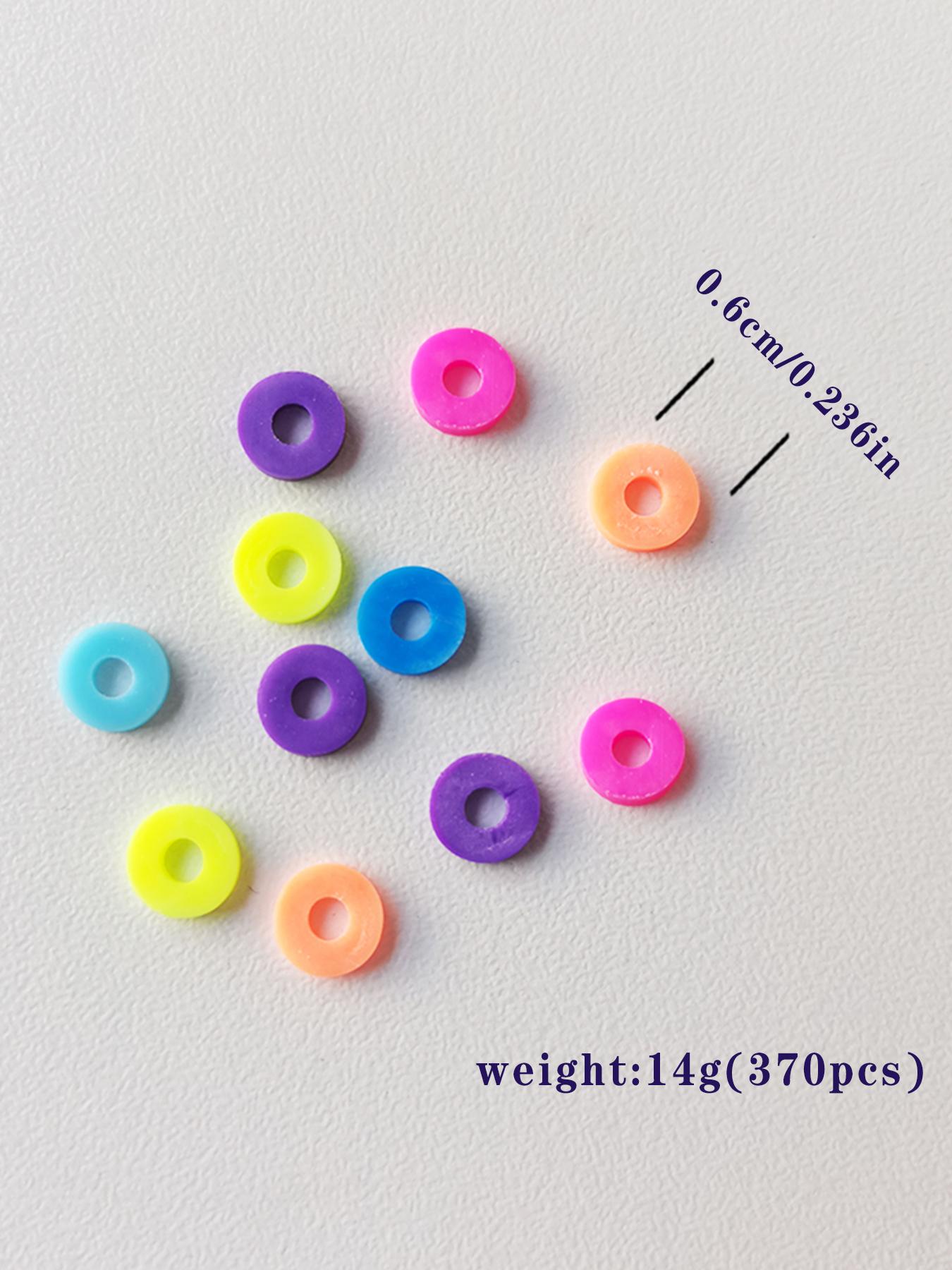 Colorful Soft Clay Slices, Round Polymer Clay Beads, DIY Jewelry Making Supplies for Bracelet Necklace Earrings, Fashion Accessories for Women & Girls