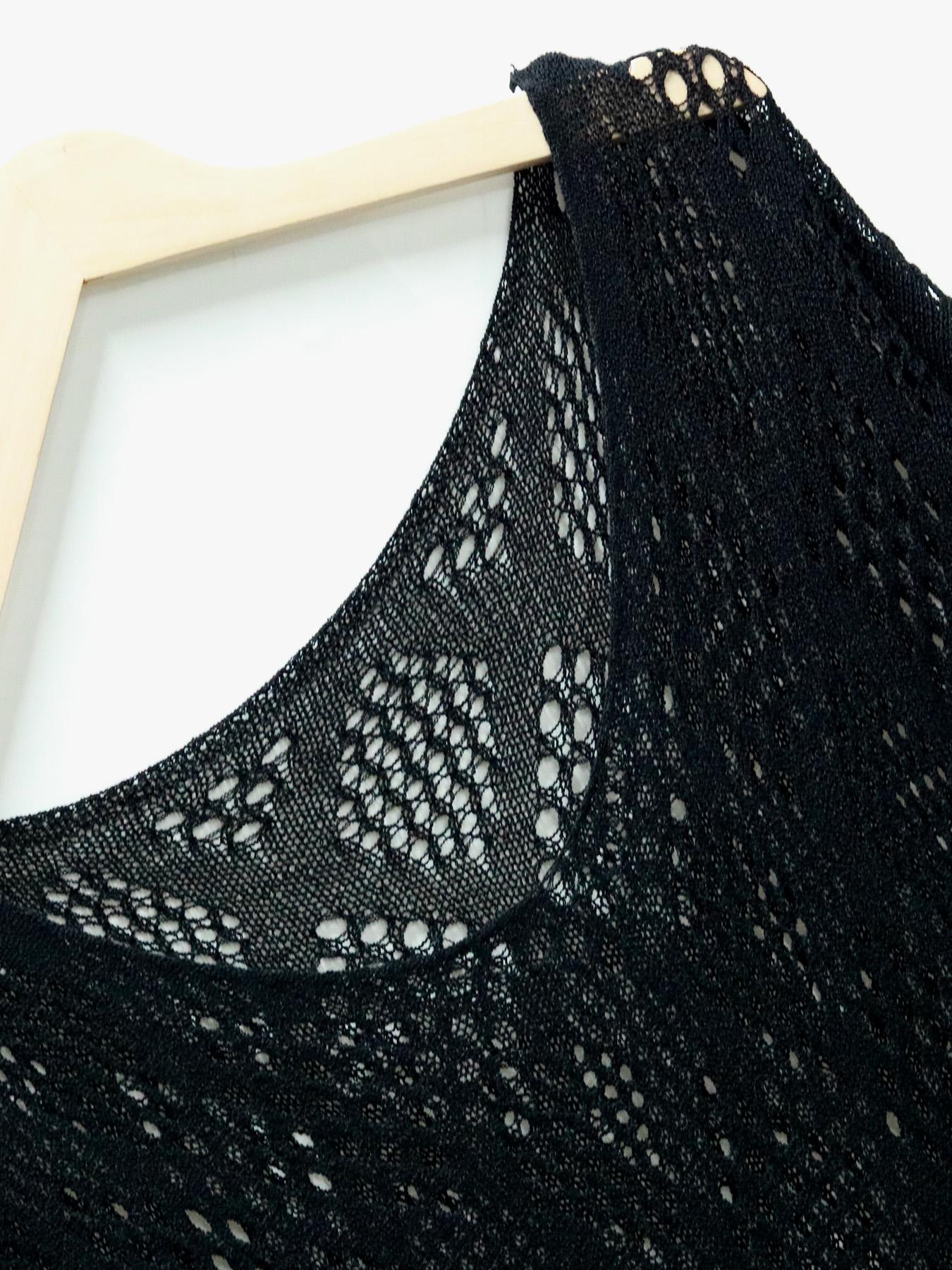 Elegant V Neck Crochet Beach Dress, Sexy Elastic Acrylic Hoodie, Side Slit, Spring Summer Fall, Vacation