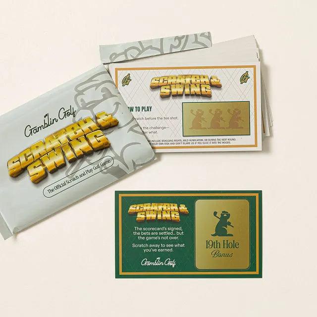 Golf Swing Scratch Game Cards, 3 Pieces Novel Entertainment Cards, Great for Group Party Activities