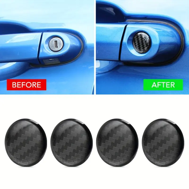 20mm Car Door Lock Keyhole Protector Sticker, Waterproof Anti-Clogging Rust-Proof Decorative Sticker, Door Lock Eye Protection, Stylish