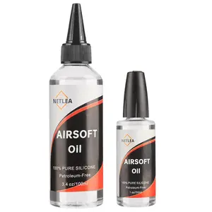 4.4 oz Pure Silicone Airsoft Lubricant Oil with Needle Oiler for Airsoft Chamber and Airgun Lubrication
