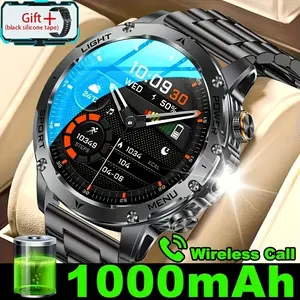 2026 New 1000mah Smart Watch, 1.7-Inch HD Display, LED Flashlight, Wireless Call, Voice Assistant, 100+ Sports Modes, Alloy Body, Android & iOS Compatible, Gift Idea