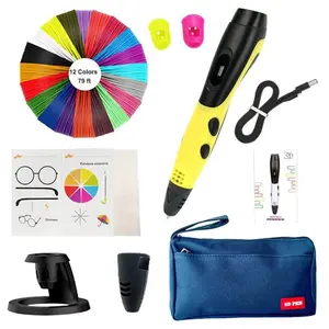 Easy Use 3D Pen DIY Painting Craft Set, Dual ABS & PLA Compatible 3D Printer Pen Kit with Full Accessories, Creative Hobby Toy for Art Creation