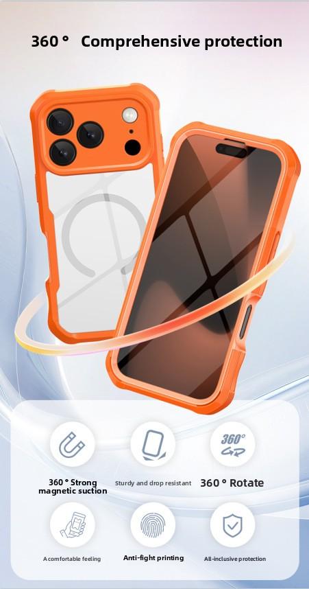 Transparent Three-Proof Case for iphone 17, Shockproof and Drop-Proof Outdoor Magnetic Protective Cover for 17 Pro Max i hone 17 iphone 17 pro case
