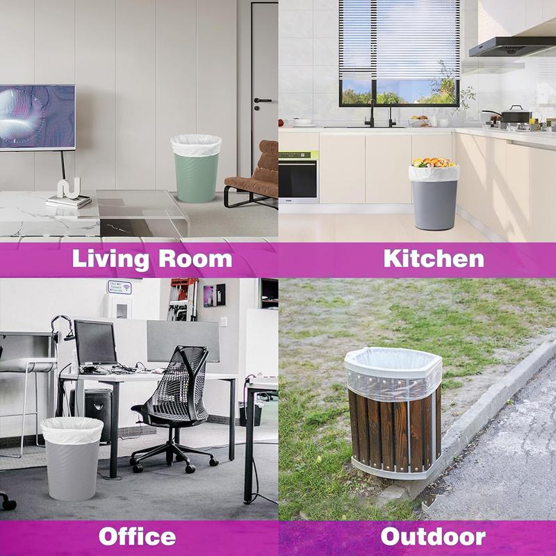 130 Bags 8 Gallon Expandable Plastic Disposable Garbage Bags-Super Strong, Leak-Resistant Trash bag,Odor-Proof For Bedroom, Kitchen, Living Room, Outdoor, And Toilet Use - Convenient And Sanitary Waste Solution Home Supplies