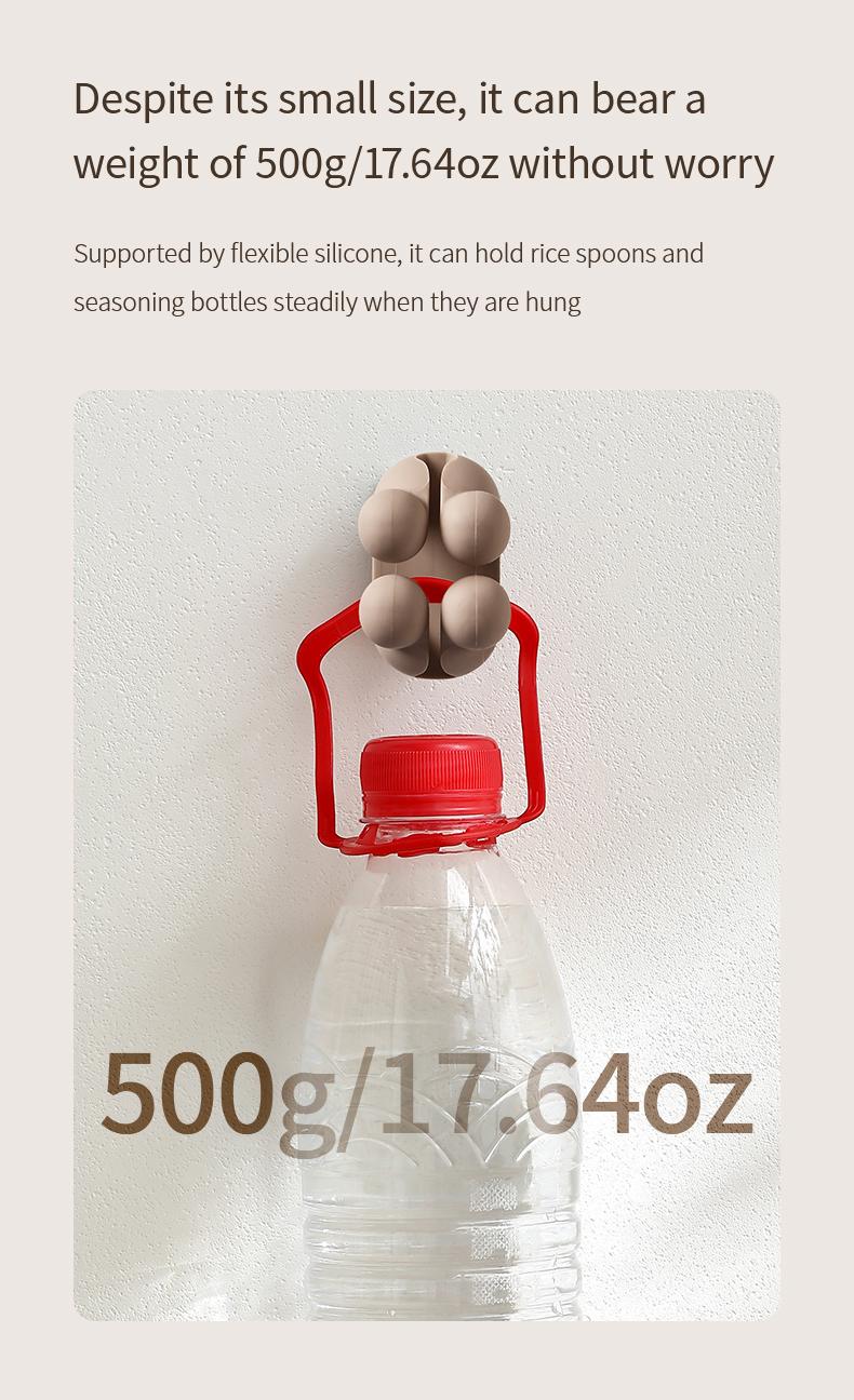 FaSoLa multi-purpose no-nail, traceless hook, multifunctional wall and kitchen hook, universal silicone hook for office use