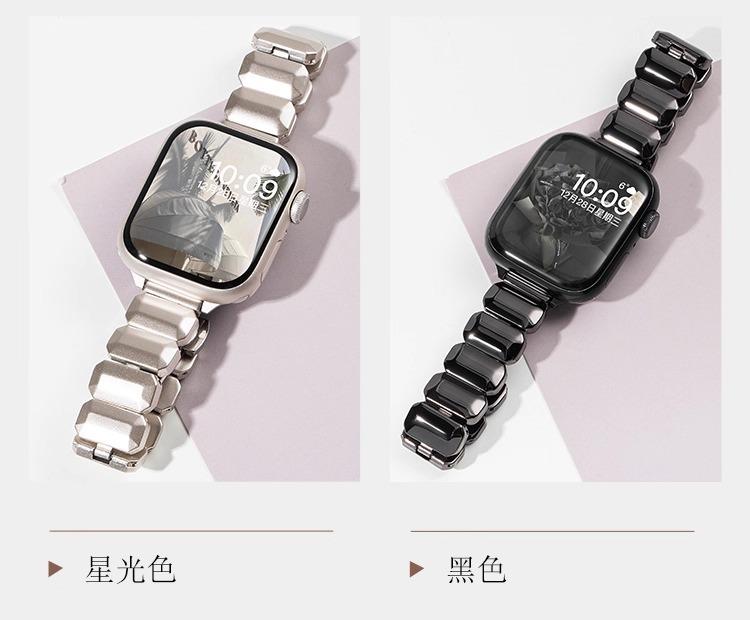 Metal Apple Watch Band with Butterfly Buckle – Sugar Cube Style Women’s & Unisex iWatch Strap for Series 7–10