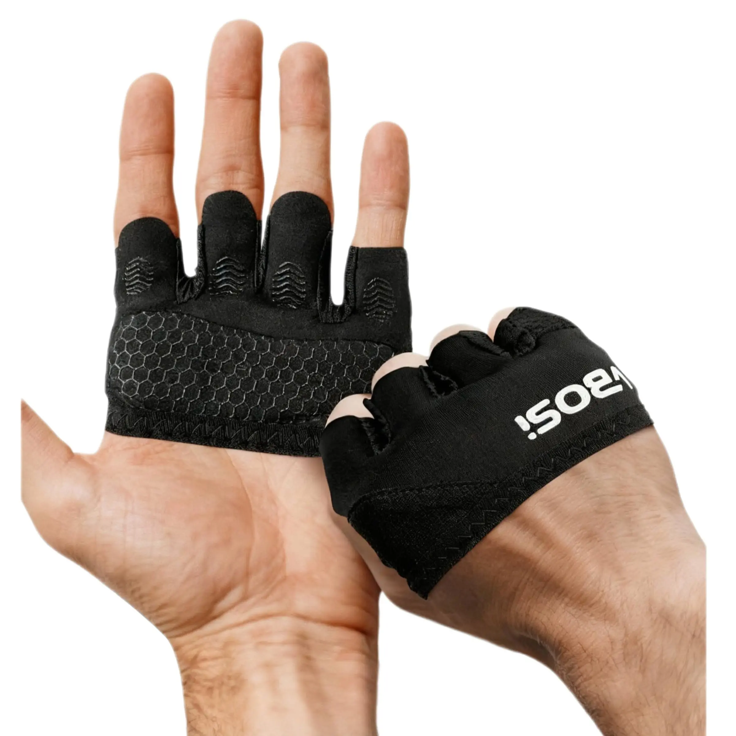 Anti-slip breathable fitness half-finger gloves, kettlebell lever four-finger hand protection gloves, anti-slip sports protection gloves, durable fitness half-finger breathable thin and lightweight hand protection gloves