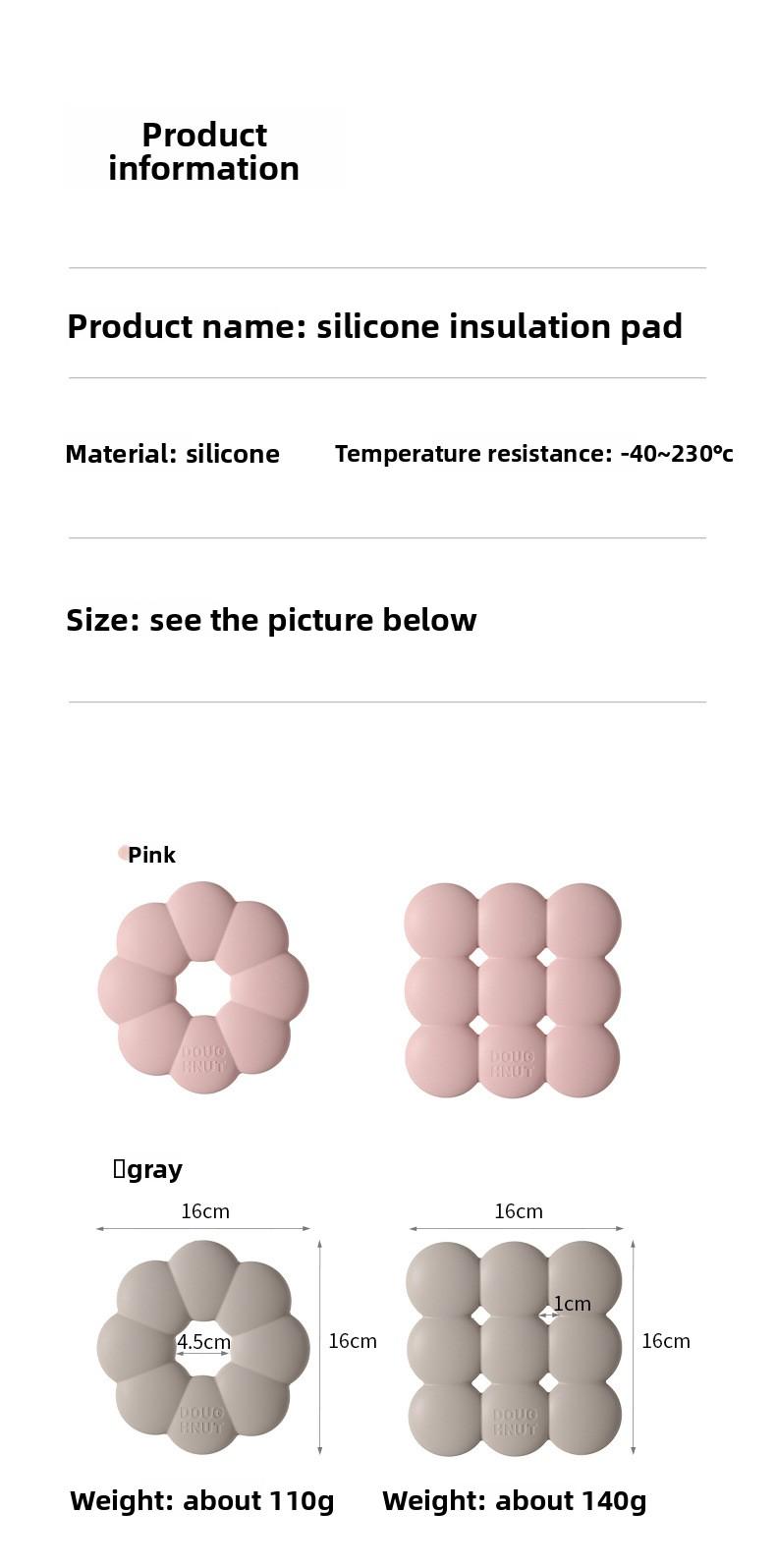 FaSoLa silicone heat-resistant mat, high-temperature resistant and anti-scalding, kitchen pot mat, coaster, thickened and foldable dining table tableware mat