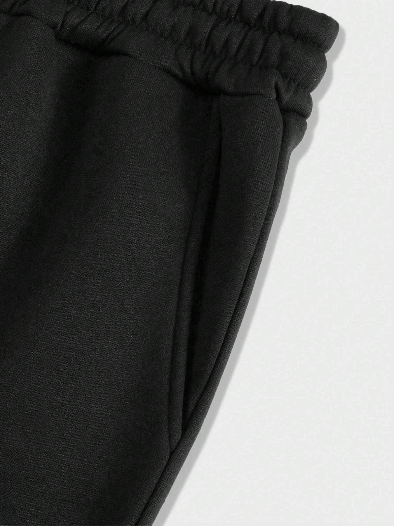 Men's Casual Hooded Vest with Long Pants, Comfortable Fitted Knit Fabric for Fall Season, Stylish Set for Everyday Wear, Activewear