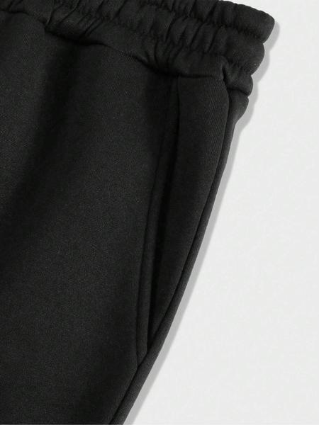 Men's Casual Hooded Vest with Long Pants, Comfortable Fitted Knit Fabric for Fall Season, Stylish Set for Everyday Wear, Activewear