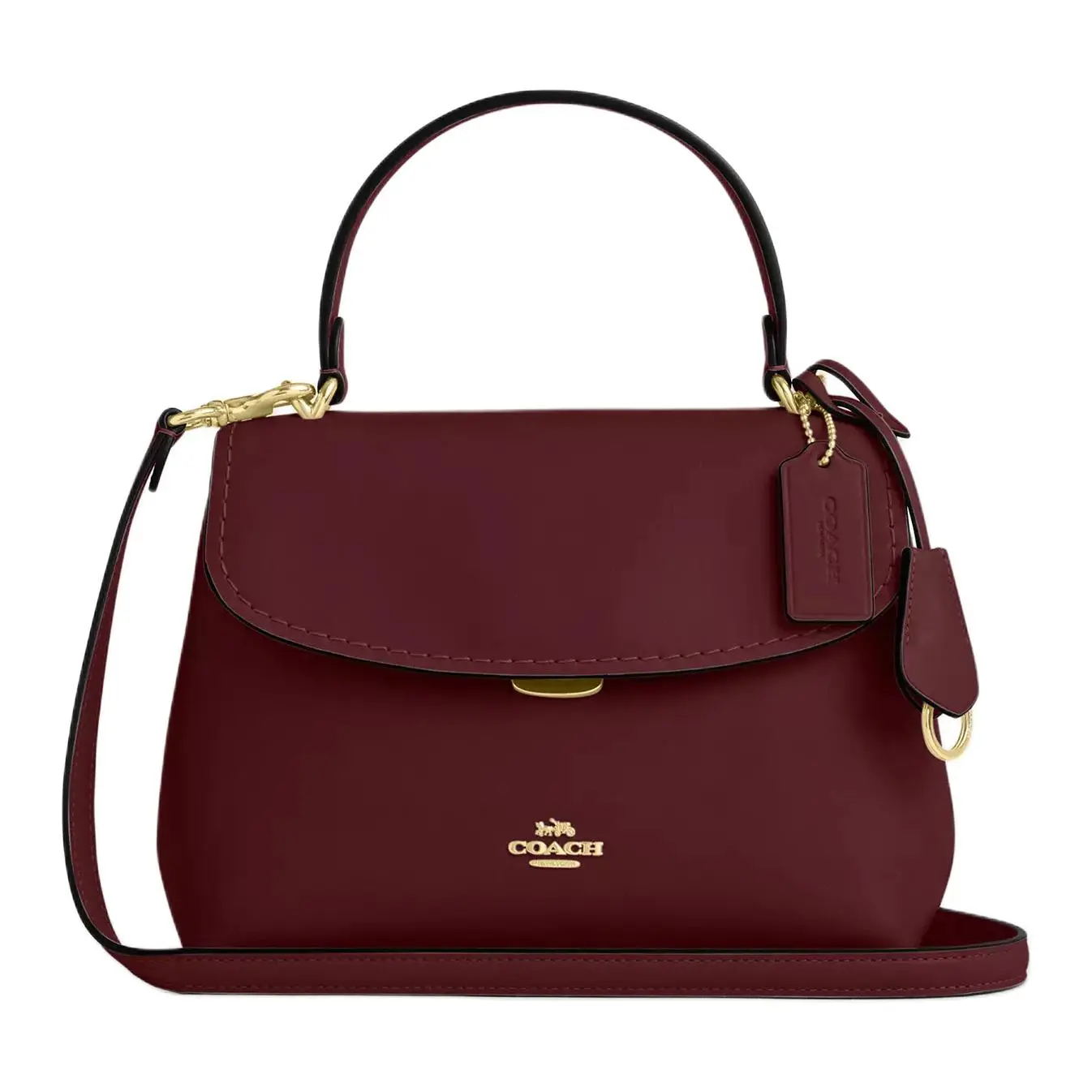 COACH Emory 25 Crossbody Handbag for Women – Smooth Leather, Medium Size, Metallic Hardware, Chestnut