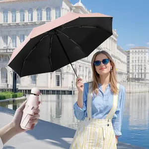 Windproof Rain Umbrella Folding Sun Umbrella Compact Travel Commute