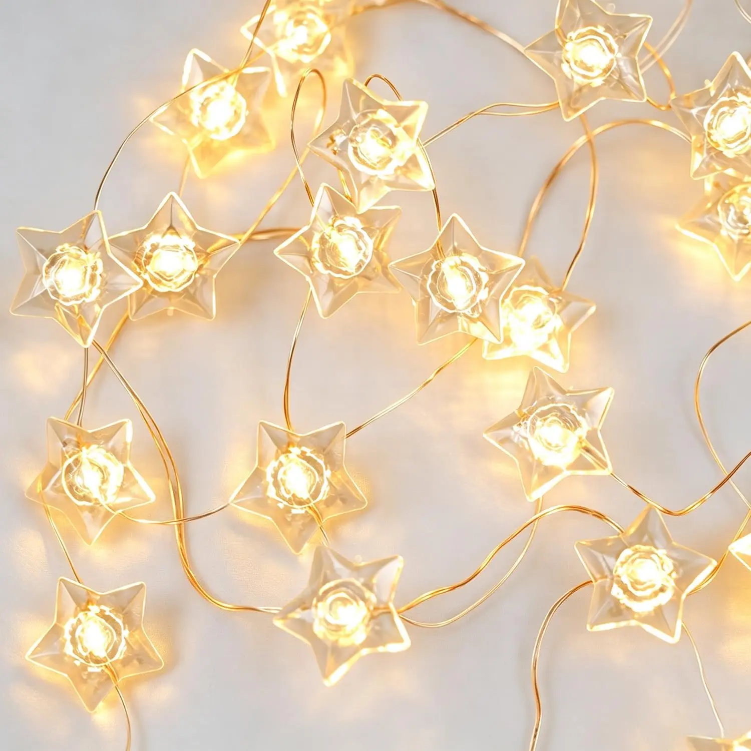 Fairy Lights  Operated 40 LED String Lights Warm White | 13 FT Warm White  Garland Twinkle Lights for Bedroom Indoor Dorm Classroom Curtain Cute Room Wedding Decor, with Timer