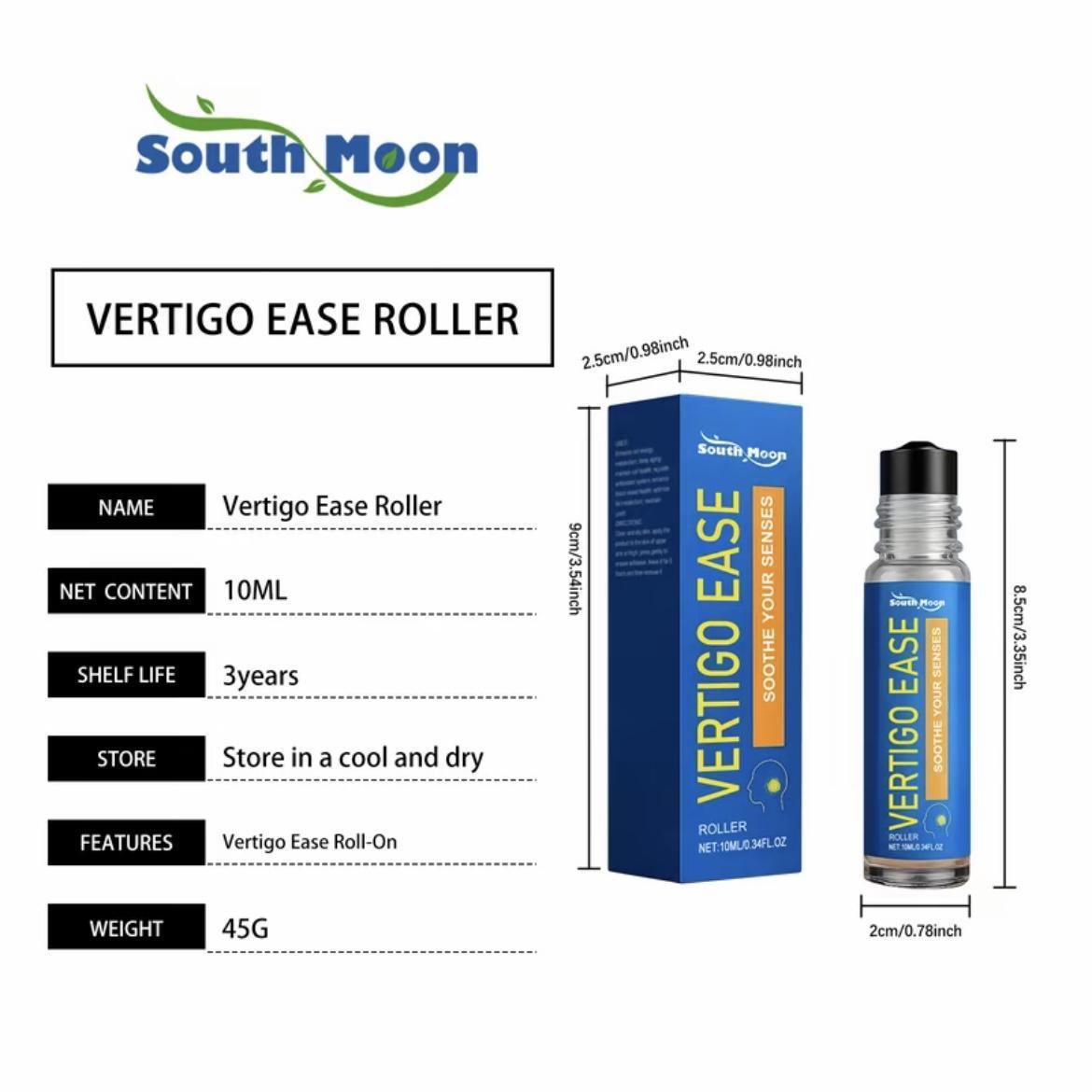 South Moon Vertigo Ease Aromatherapy Roll-On Oil – Natural Fast Relief for Dizziness, Nausea, Motion Sickness & Head Discomfort – Portable 10ml Travel Size – Gentle Plant-Based Formula – Buy 1 Get 1 Free South Moon Vertigo Ease Aromatherapy Roll-On Oil – Natural Fast Relief for Dizziness, Nausea, Motion Sickness & Head Discomfort – Portable 10ml Travel Size – Gentle Plant-Based Formula – Buy 1 Get 1 Free