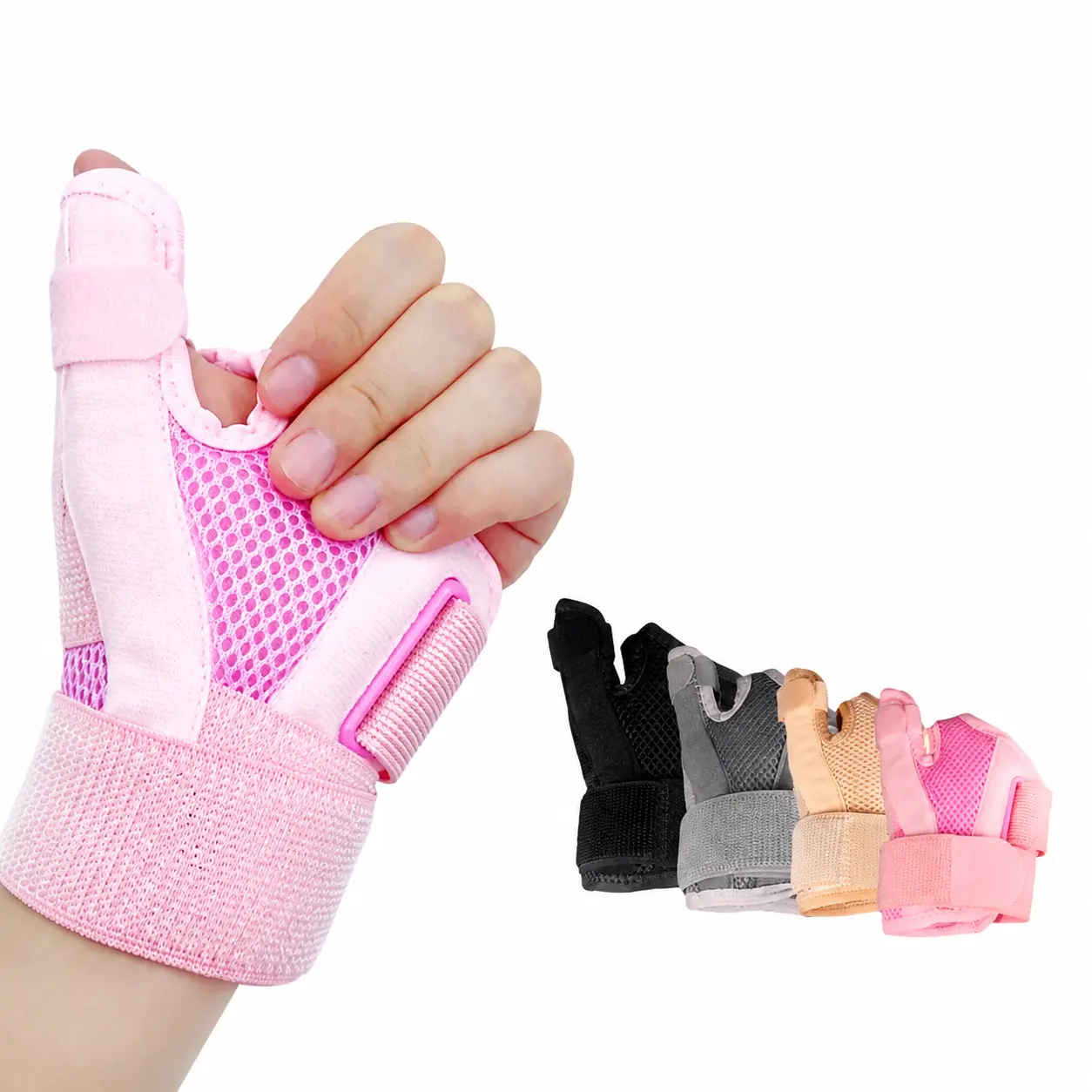 Unisex Breathable Thumb and Wrist Support Brace for Basketball Players - Adjustable Compression Strap, Targeted Joint Support, Lightweight Ventilated Design for Mobility & Injury Prevention