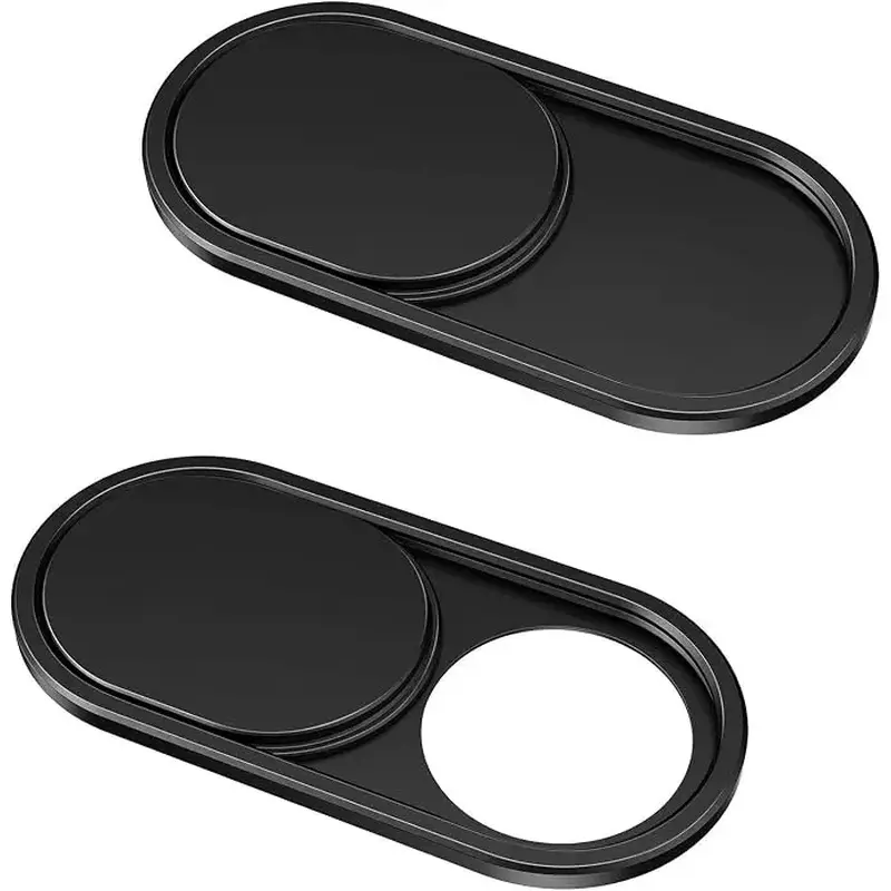 Laptop Camera Cover Slide, 2 Packs Web Webcam Cover for, Computer Accessories, Privacy Protection, Black-L
