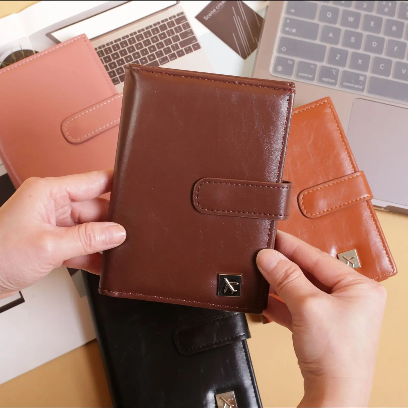 Oil Wax Leather Passport Holder Travel, Trending Silver Metal Airplane Snap Passport Cover, Glossy Black Vintage Buckle Travel Document Wallet, Portable ID Credit Boarding Ticket Travel License Storage Sleeve, Soft Waterproof Snap Strap Precise Stitch Mul